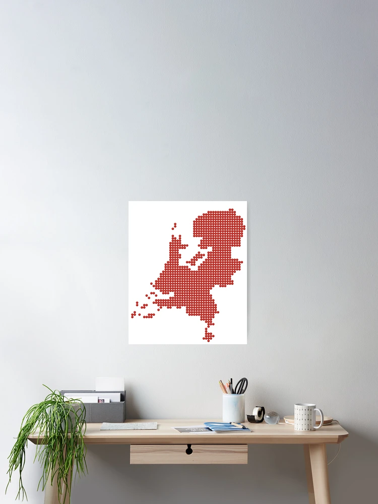 Thumbnail 2 of 3, Poster, Netherlands Red Rhinestone designed and sold by TheIconSmith.