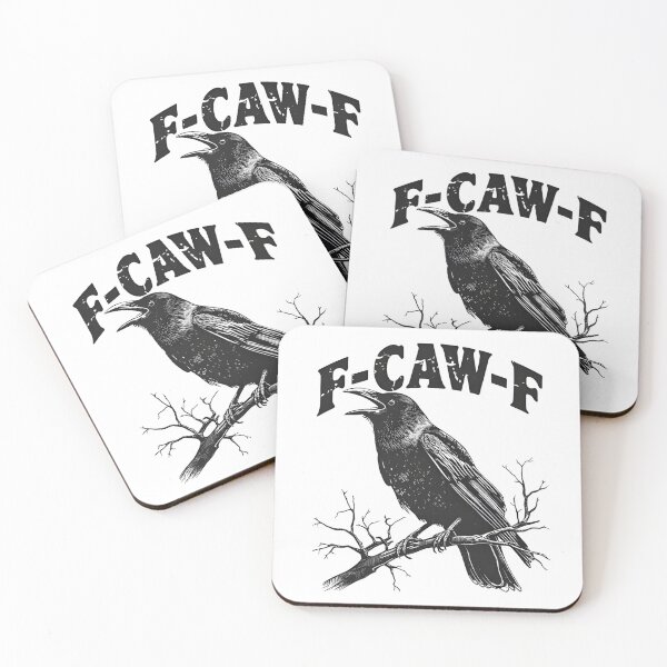 Item preview, F-CAW-F Raven – Funny Gothic Crow Dark Humor Design designed and sold by UrbanHowlz.