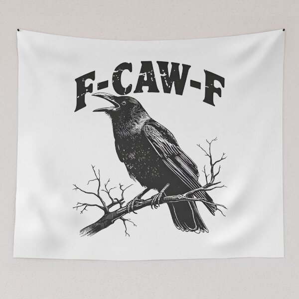 Item preview, F-CAW-F Raven – Funny Gothic Crow Dark Humor Design designed and sold by UrbanHowlz.