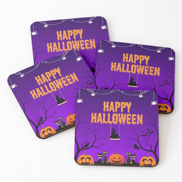 Item preview, Happy Halloween – Spooky Witch, Black Cats & Pumpkin Night Design designed and sold by Nickkhunsmile.