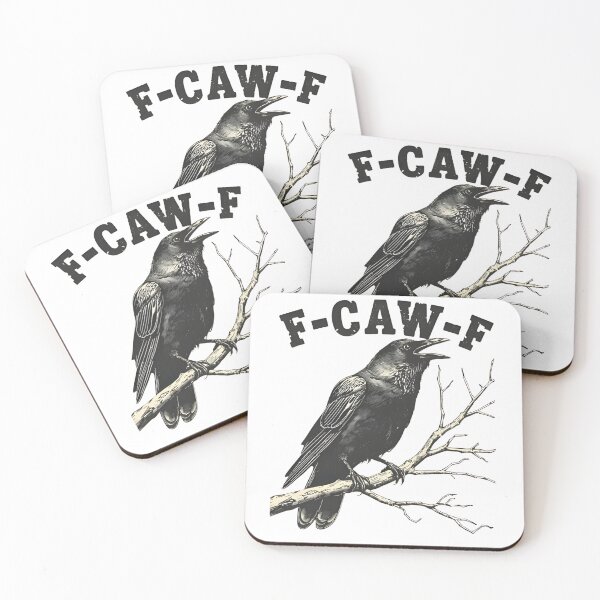 Item preview, F-CAW-F Raven – Funny Gothic Crow Dark Humor Design designed and sold by UrbanHowlz.