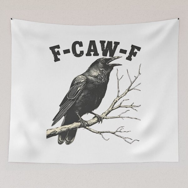 Item preview, Cuervo F-CAW-F – Diseño de humor negro con un cuervo gótico divertido designed and sold by UrbanHowlz.