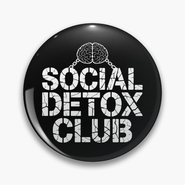 Item preview, Minimalist Design with Social Detox Club and Symbol of Mental Liberation designed and sold by SplashTastic.