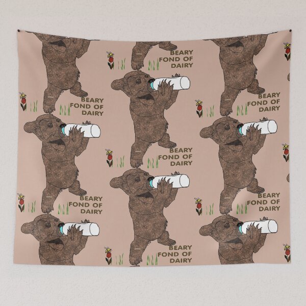 Item preview, Baby Bear Cub Drinks Milk from Baby Bottle designed and sold by kristalcurt.