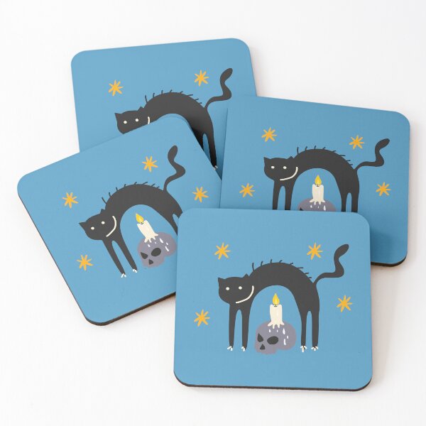 Item preview, Halloween black cat in retro 90s style designed and sold by Luamor.