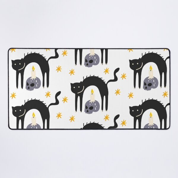 Item preview, Halloween black cat in retro 90s style designed and sold by Luamor.