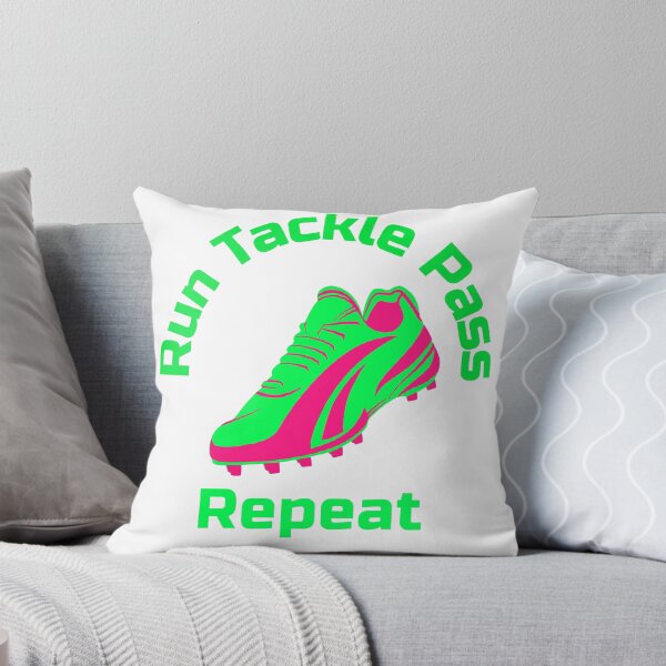 Item preview, Run Tackle Pass Repeat – Funny Girls Soccer T-shirt Pitch Boot Cleat designed and sold by WhackingTax.