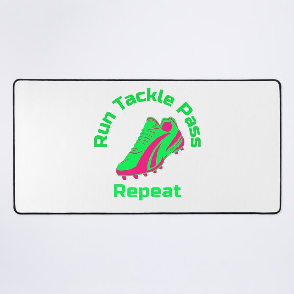 Item preview, Run Tackle Pass Repeat – Funny Girls Soccer T-shirt Pitch Boot Cleat designed and sold by WhackingTax.