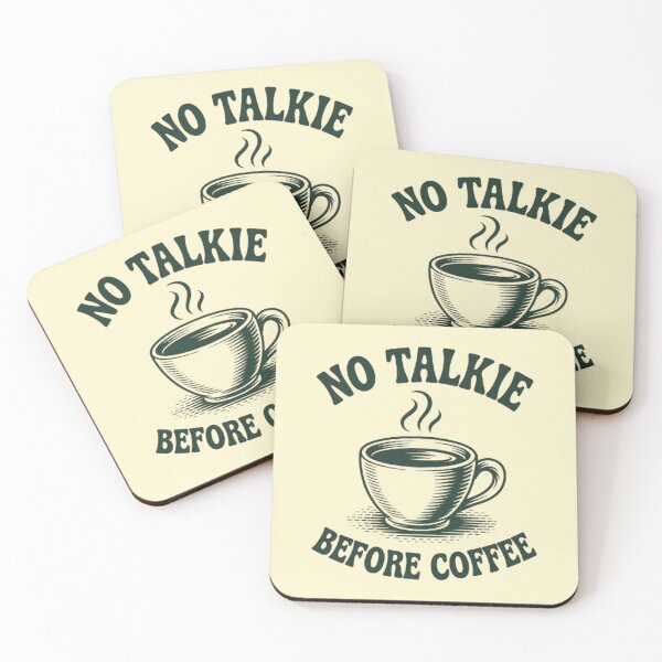 Item preview, No talkie before coffee Retro designed and sold by halazidan.