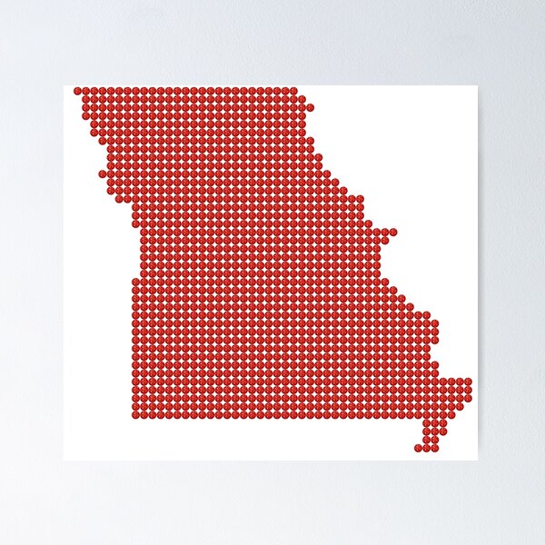 Item preview, Missouri Red Rhinestone designed and sold by TheIconSmith.