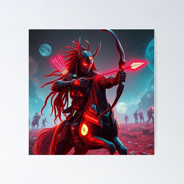 Item preview, Sagittarius Cyberpunk Zodiac Guardian designed and sold by KaoticMindZ.