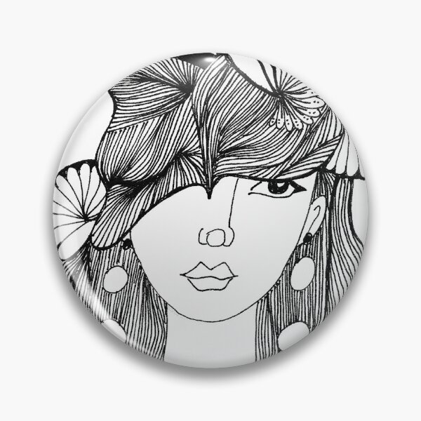 Item preview, Hand drawn woman face- Sketch line art designed and sold by carokes.