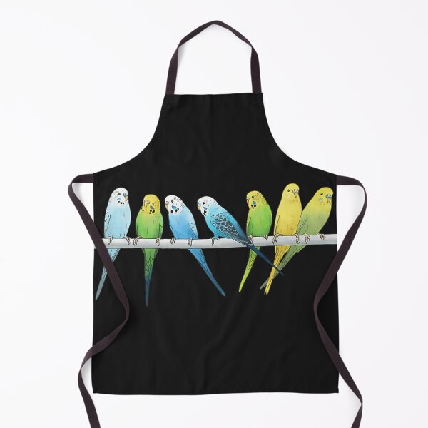 Item preview, Rows Of Budgies Pet Birds Sitting On A Perch A On White Background designed and sold by RobinBrow5.