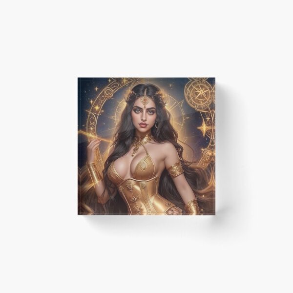 Item preview, Fiery Leo Goddess – Lioness Warrior Fantasy Illustration designed and sold by MissSaylor.