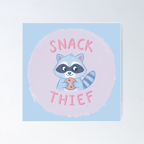 Item preview, Snack Thief Raccoon Cookie Design designed and sold by kacperartdesign.