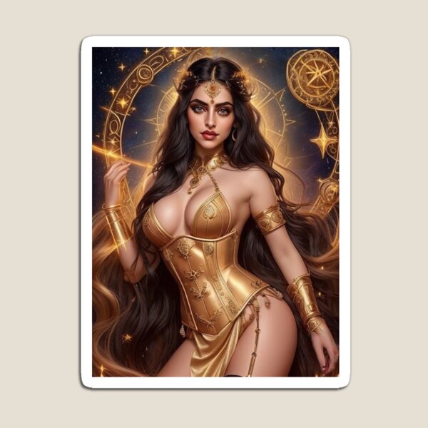 Item preview, Fiery Leo Goddess – Lioness Warrior Fantasy Illustration designed and sold by MissSaylor.