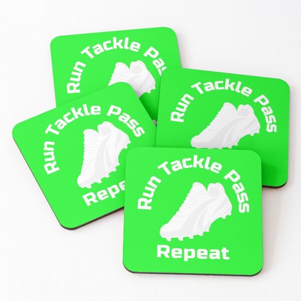 Item preview, Run Tackle Pass Repeat – Funny Girls Soccer T-shirt Pitch Boot Cleat designed and sold by WhackingTax.