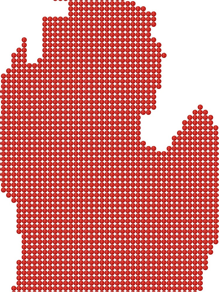 Thumbnail 4 of 4, iPhone Case, Michigan Red Rhinestone designed and sold by TheIconSmith.