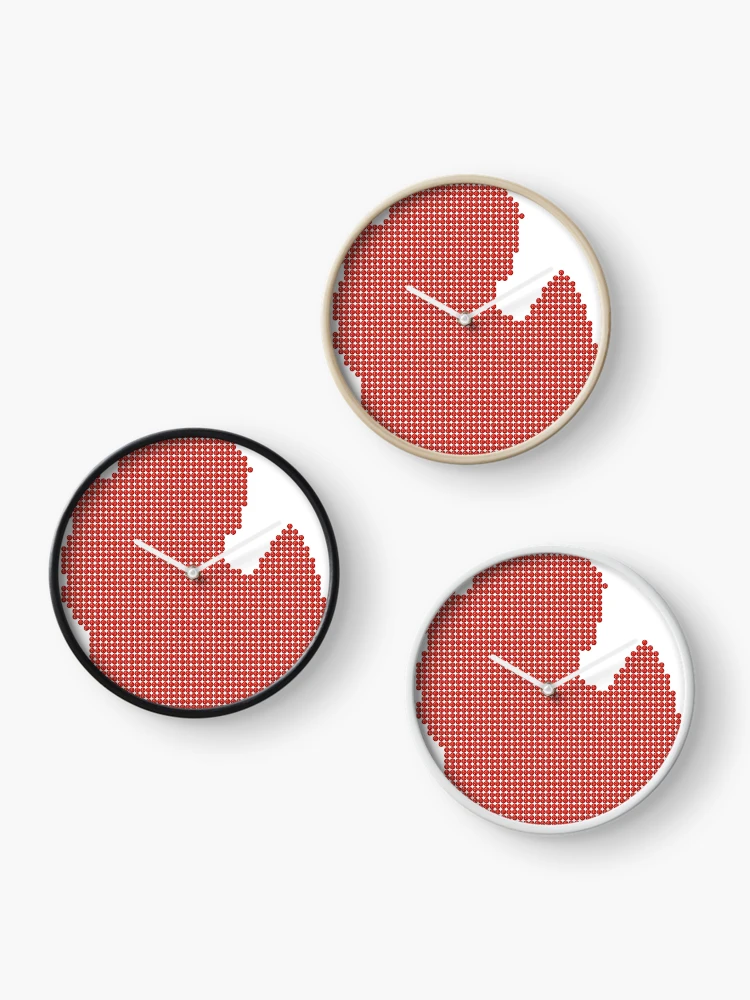 Thumbnail 3 of 4, Clock, Michigan Red Rhinestone designed and sold by TheIconSmith.
