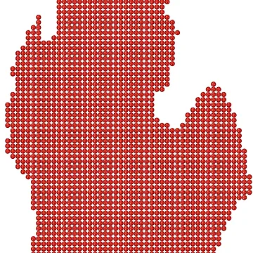 Artwork thumbnail, Michigan Red Rhinestone by TheIconSmith