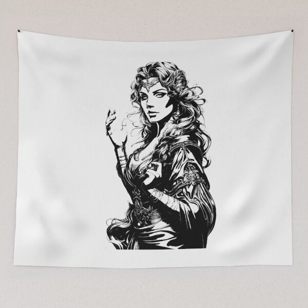 Item preview, Brigid – Goddess of Healing, Poetry, and Smithcraft      Black & White Edition designed and sold by CelticSoulShop.