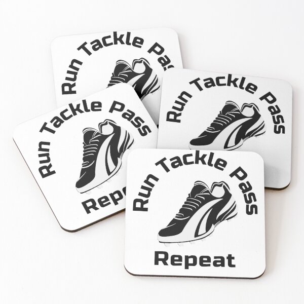 Item preview, Run Tackle Pass Repeat – Funny Girls Soccer T-shirt Pitch Boot Cleat designed and sold by WhackingTax.