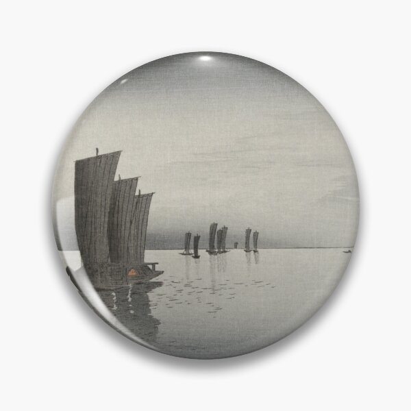 Item preview, Fishing boats at dusk by Ohara Koson (1877-1945) designed and sold by Melty Shirts.