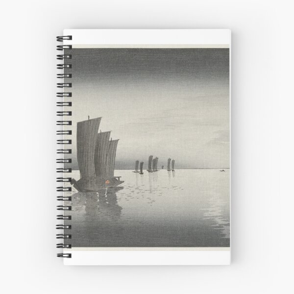 Item preview, Fishing boats at dusk by Ohara Koson (1877-1945) designed and sold by Melty Shirts.