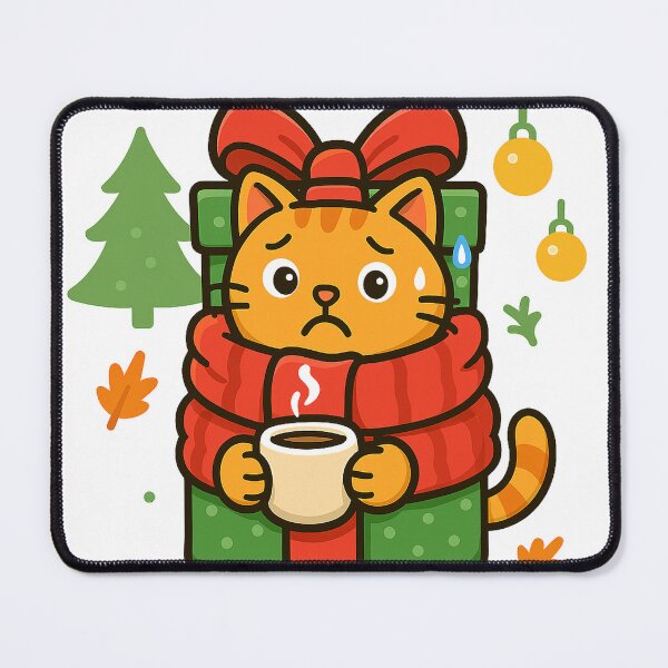 Item preview, Gift Wrap Cat – Funny Christmas Present Cat Sticker & Holiday Shirt designed and sold by MeowLaugh.