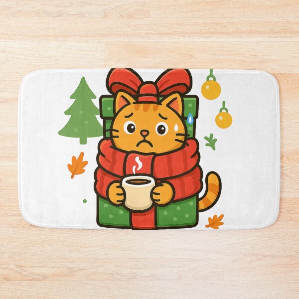 Item preview, Gift Wrap Cat – Funny Christmas Present Cat Sticker & Holiday Shirt designed and sold by MeowLaugh.