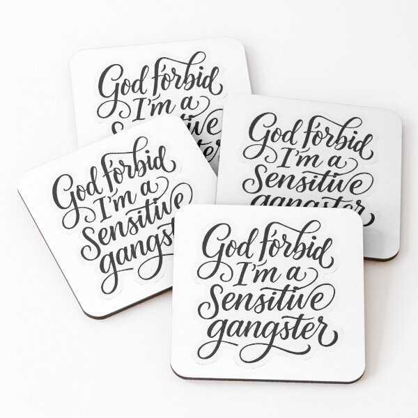 Item preview, Bold Typography Design "God Forbid I’m a Sensitive Gangster"  designed and sold by Victor Jaden.