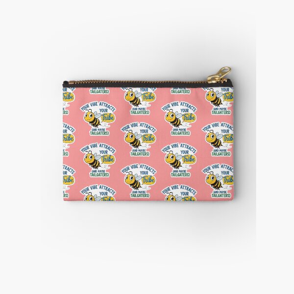 Item preview, Your Vibe Attracts Your Tribe (And Maybe Tailgaters) - Cute Bee Sticker designed and sold by bvdesignart.