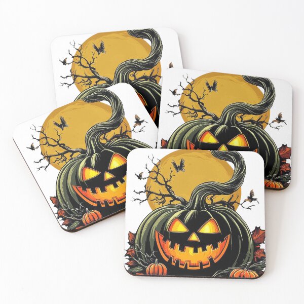 Item preview, Twisted Grinning Pumpkin Under Full Moon designed and sold by Daagath.