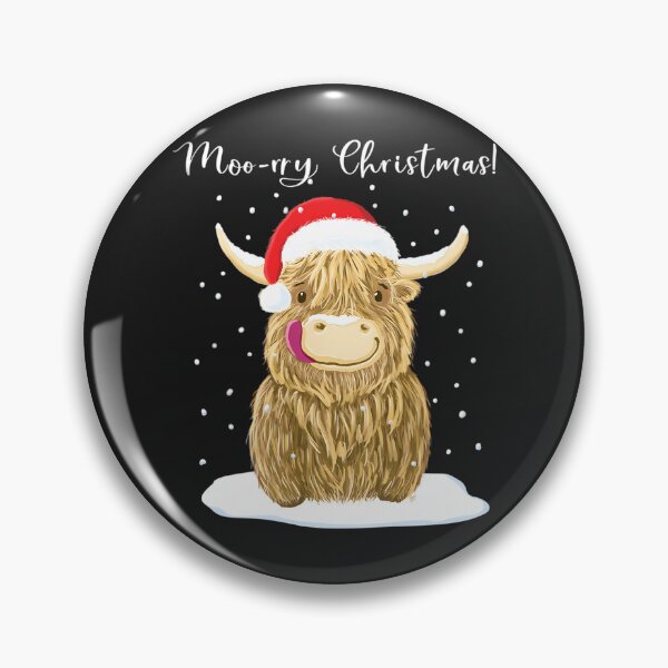 Item preview, Scottish Highland Cow Moo-Rry Christmas Wee Hamish designed and sold by ART-KaraSikora.