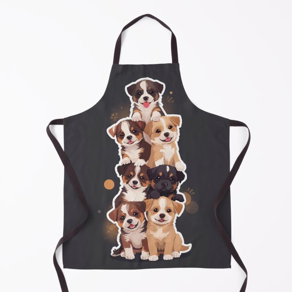 Item preview, Adorable Puppy Stack – Funny Dog Lover Design designed and sold by ArtivaNest.