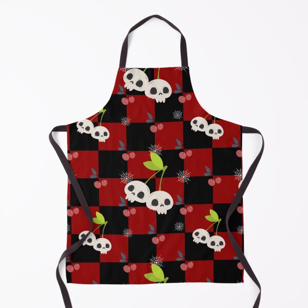 Item preview, Gothic Cherry Skulls and Spiders Halloween Seamless Pattern designed and sold by Frim-Design.