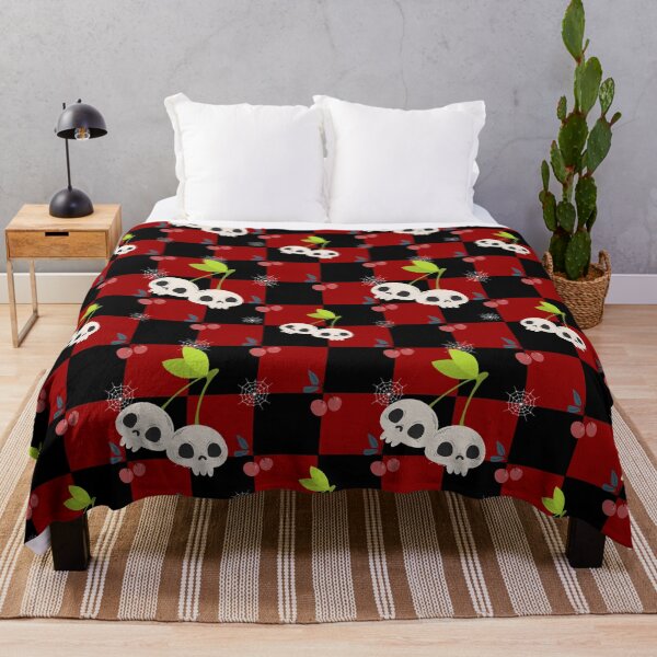 Item preview, Gothic Cherry Skulls and Spiders Halloween Seamless Pattern designed and sold by Frim-Design.