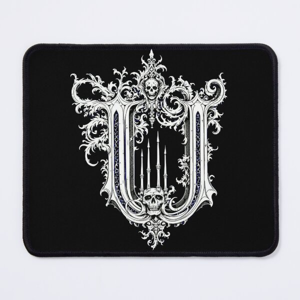 Item preview, U, Gothic Alphabet design, Halloween Letters, Skull Font for T-Shirt, Gothic Decor, Witchy Aesthetic designed and sold by TheGaliyaStudio.
