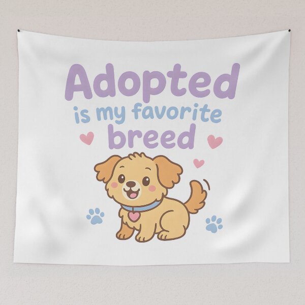 Item preview, Adopted Is My Favorite Breed Cute Pet Rescue Design designed and sold by Slayfandom.