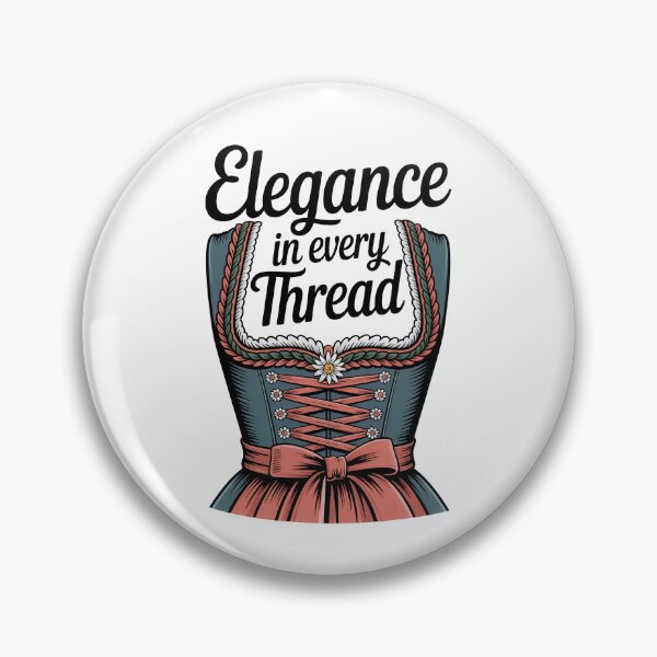 Item preview, Elegance in Every Thread - Teal Alpine Dirndl Illustration designed and sold by C-Kav.