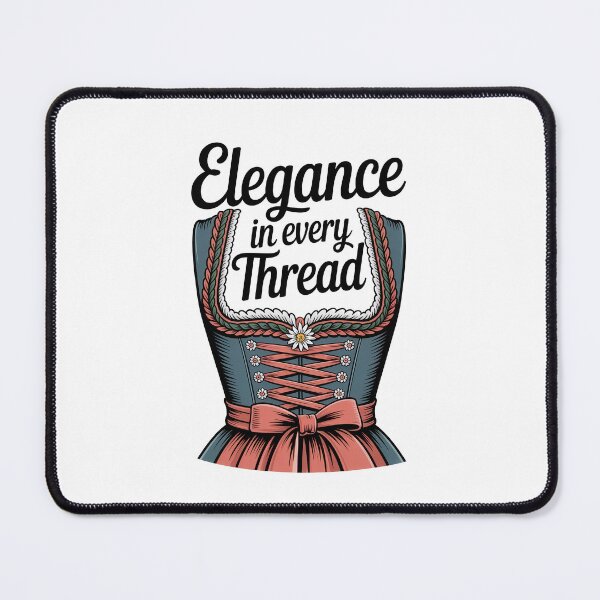 Item preview, Elegance in Every Thread - Teal Alpine Dirndl Illustration designed and sold by C.Kav.Art.