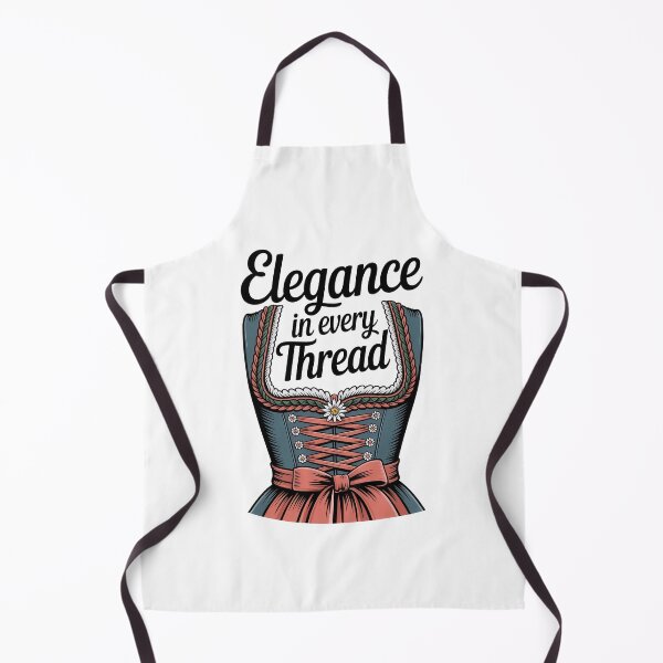 Item preview, Elegance in Every Thread - Teal Alpine Dirndl Illustration designed and sold by C.Kav.Art.