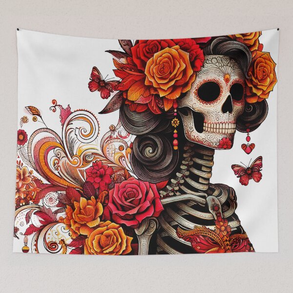 Item preview, Catrina Halloween Illustration - Esoteric Día de Muertos Art Nouveau Mystical Design designed and sold by  Ojo de Lilith.