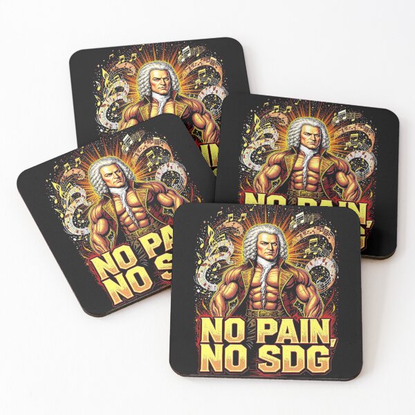 Item preview, Shredded J.S. Bach with “No Pain, No SDG” and Music Notes designed and sold by El Hermano Gym.