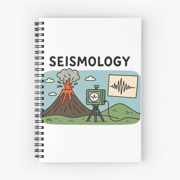 Item preview, Seismology - volcano and seismograph designed and sold by DamioPolArt.