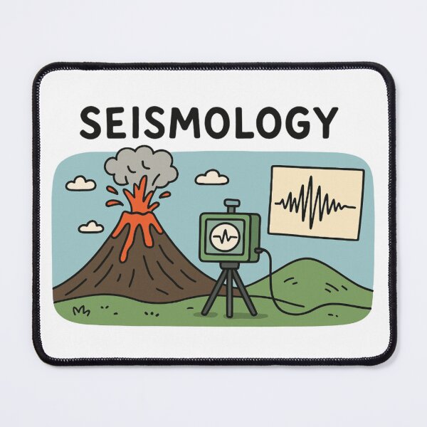 Item preview, Seismology - volcano and seismograph designed and sold by DamioPolArt.