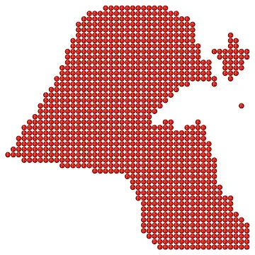 Artwork thumbnail, Kuwait Red Rhinestone by TheIconSmith