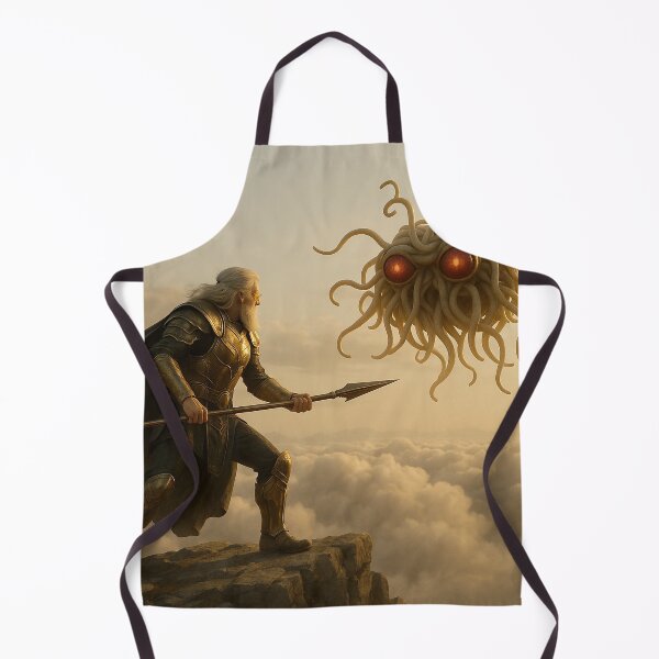 Item preview, Odin vs. the Flying Spaghetti Monster – Clash of the Gods designed and sold by NorseDrip.