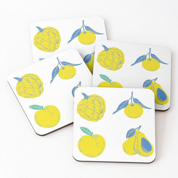Item preview, Yellow Fruit Sticker Pack | Set of 4 Aesthetic Tropical Designs designed and sold by InfiniteSticker.