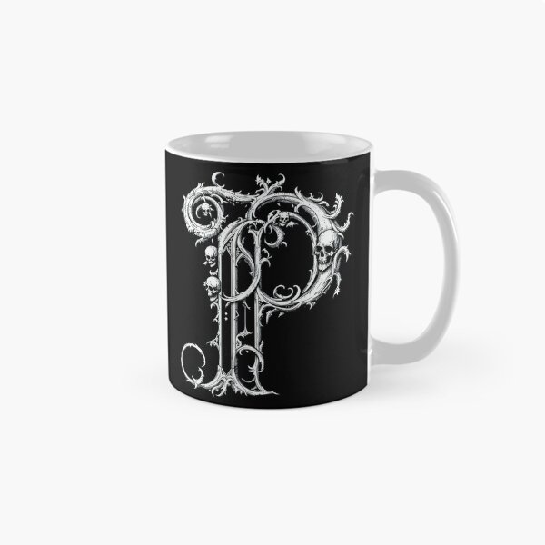 Item preview, P, Gothic Alphabet design, Halloween Letters, Skull Font for T-Shirt, Gothic Decor, Witchy Aesthetic designed and sold by TheGaliyaStudio.